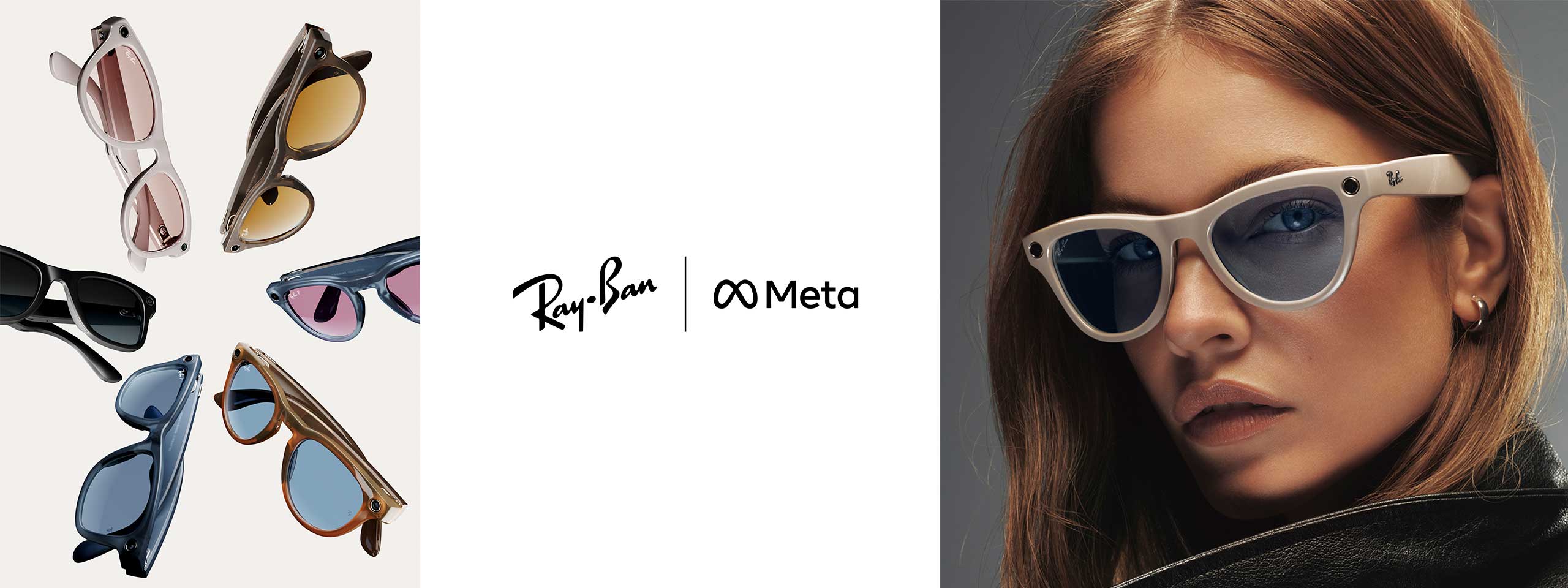 Ray-Ban Meta: Brillen, Logo und Frau mit Brille